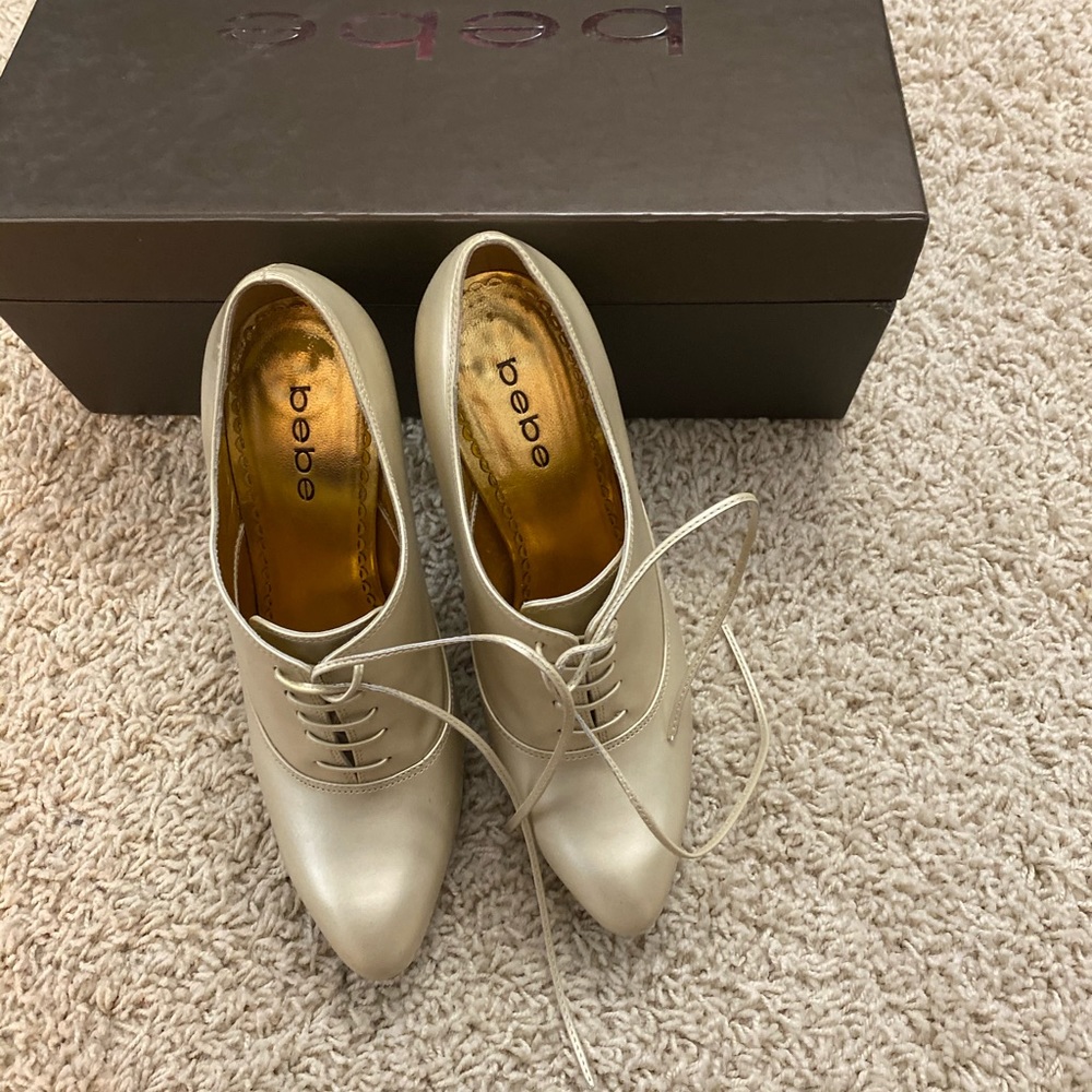 Bebe beige shoes!